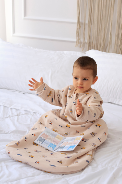 Erkek Bebek Uyku Tulumu - Arabalı