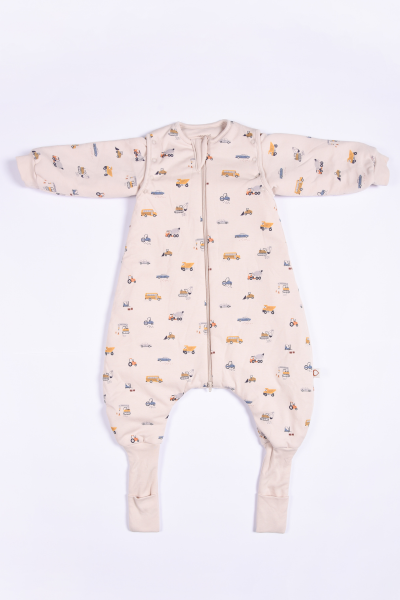 Erkek Çocuk Ayaklı Uyku Tulumu - Arabalı