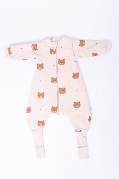 Erkek  Çocuk Ayaklı Uyku Tulumu - Ayıcıklı