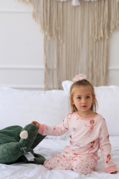 Kız Çocuk Pijama Takımı - Balerinli