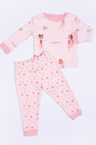 Kız Çocuk Pijama Takımı - Balerinli