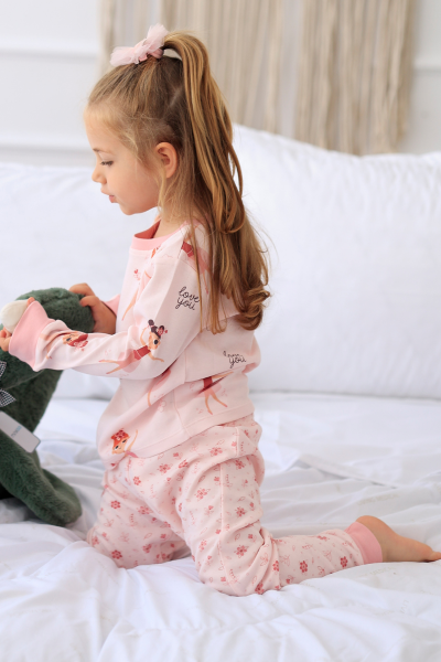 Kız Çocuk Pijama Takımı - Balerinli