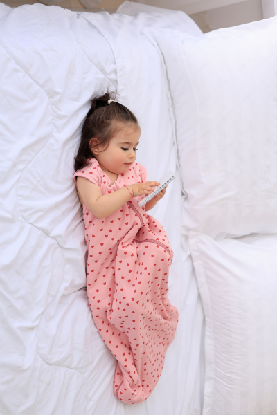 Kız Bebek Uyku Tulumu - Kalpli