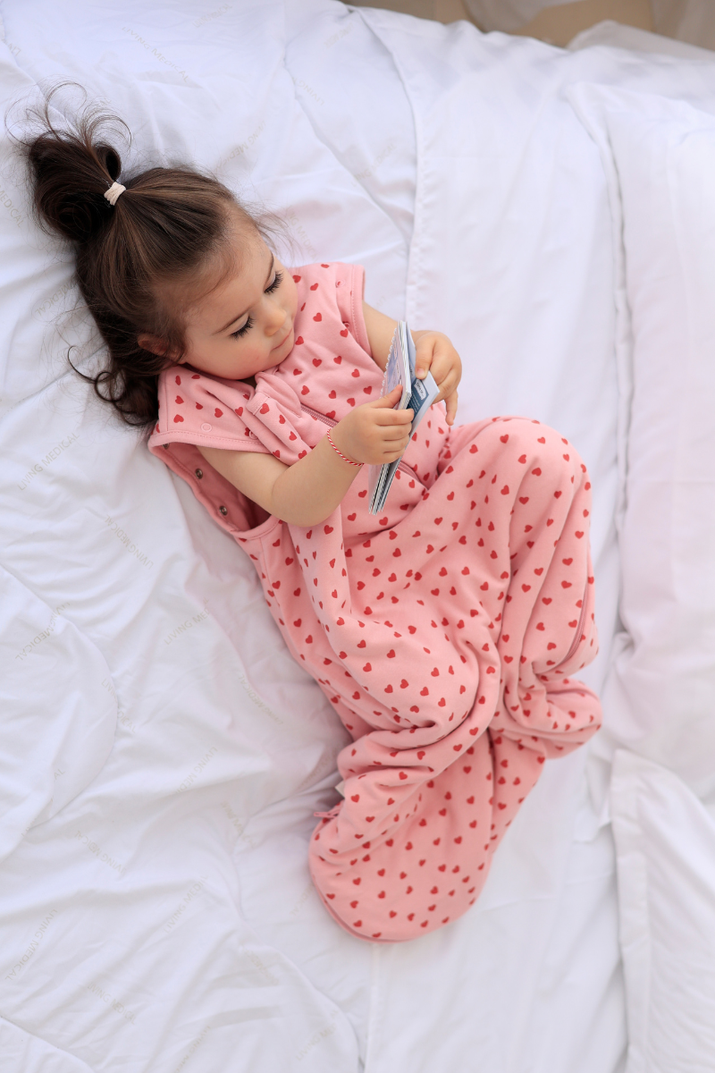 Kız Bebek Uyku Tulumu - Kalpli
