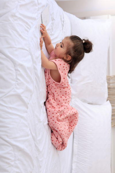 Kız Bebek Uyku Tulumu - Kalpli