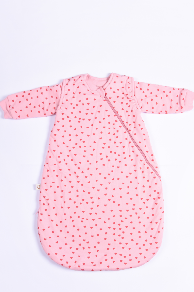 Kız Bebek Uyku Tulumu - Kalpli