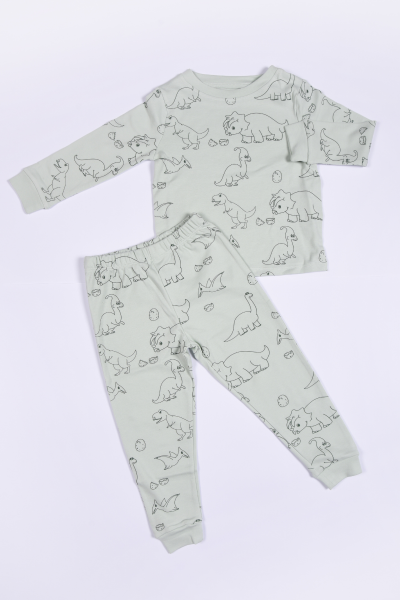 Erkek Çocuk Pijama Takımı - Dinozorlu