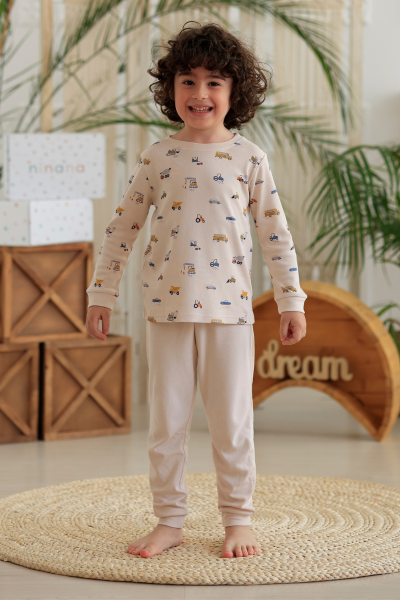 Erkek Çocuk Pijama Takımı - Arabalı