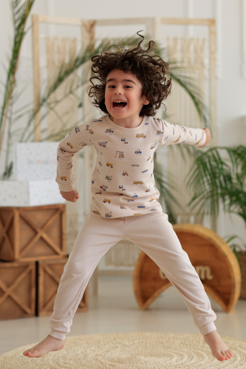 Erkek Çocuk Pijama Takımı - Arabalı