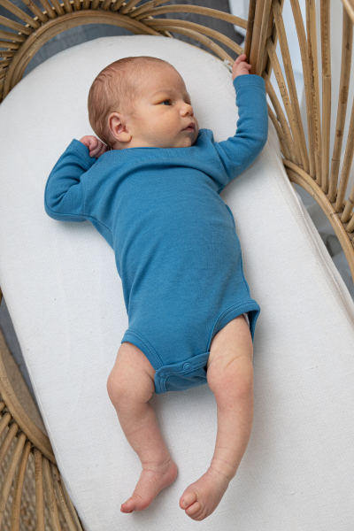 Erkek Bebek Uzun Kollu Body - 3'lü Paket - Mavi