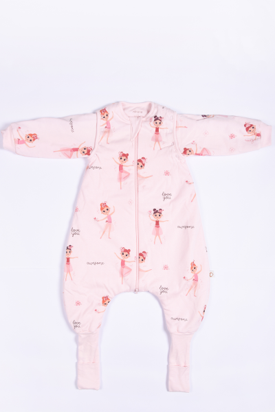 Kız Çocuk Ayaklı Uyku Tulumu - Balerinli
