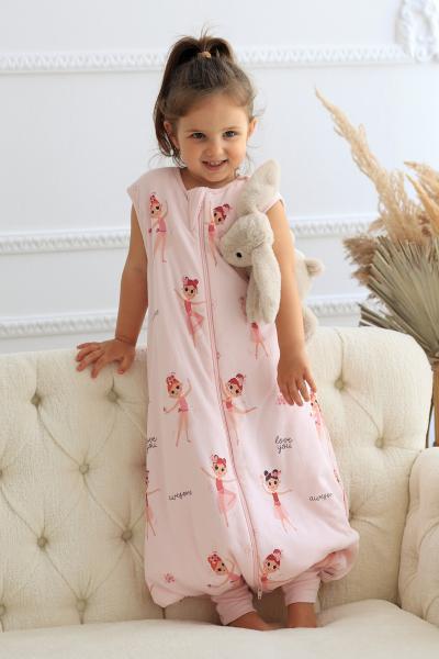 Kız Çocuk Ayaklı Uyku Tulumu - Balerinli