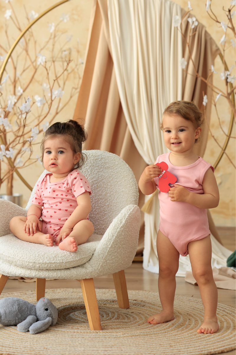 Kız Bebek Kısa Kollu Body - 5'li  Paket