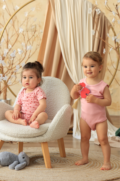 Kız Bebek Kısa Kollu Body - 5'li  Paket