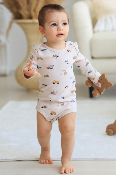 Erkek Bebek Uzun Kollu Body - 5'li Paket