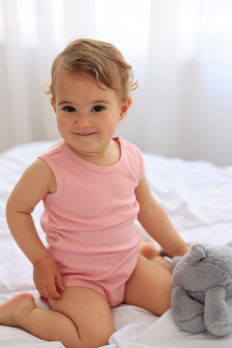 Kız Bebek Kolsuz Body - 5'li Paket