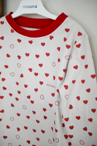 Kız Çocuk Pijama Takımı - Kalpli Ninana