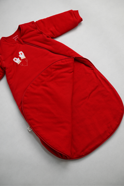 Kışlık Uyku Tulumu - 3 TOG - Kırmızı - Eldiven Nakışlı