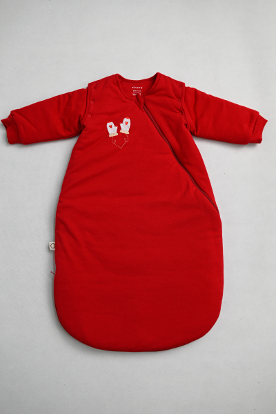 Kışlık Uyku Tulumu - 3 TOG - Kırmızı - Eldiven Nakışlı