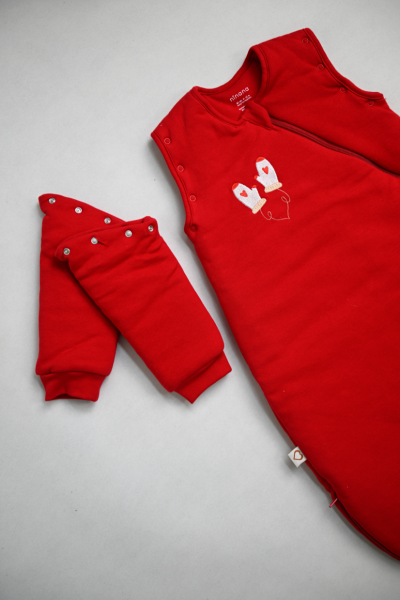 Kışlık Uyku Tulumu - 3 TOG - Kırmızı - Eldiven Nakışlı