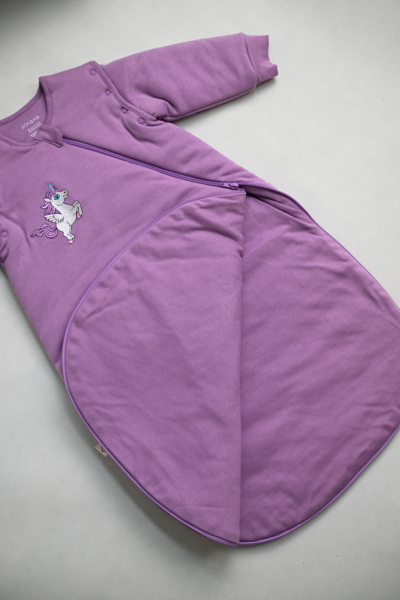 Uyku Tulumu - Mor - Unicorn Nakışlı