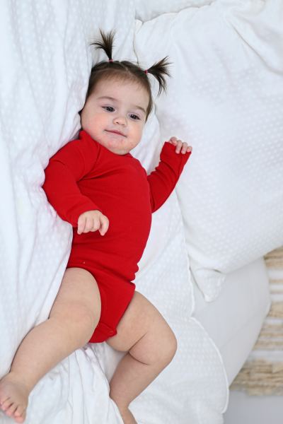 Uzun Kollu Body - 3'lü Paket - Kırmızı