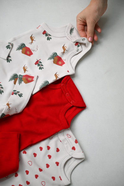 Uzun Kollu Body - 3'lü Paket - Kırmızı