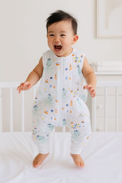 Muslin Ayaklı Uyku Tulumu - Ahtapotlu - 0,5 Tog