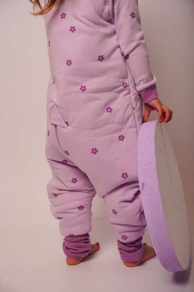 Ayaklı Uyku Tulumu - 3 Tog - Mor Çiçekli