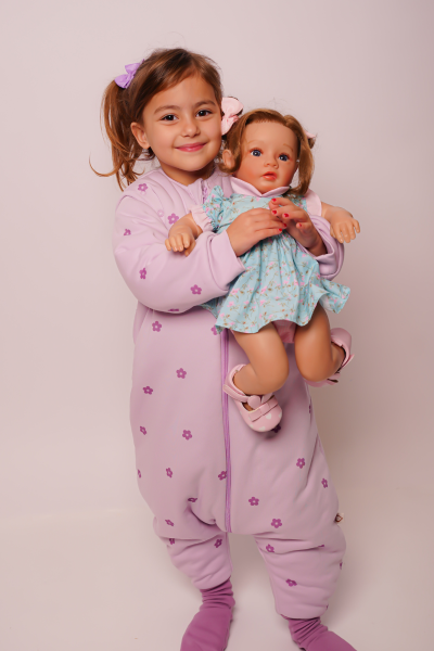 Ayaklı Uyku Tulumu - 3 Tog - Mor Çiçekli