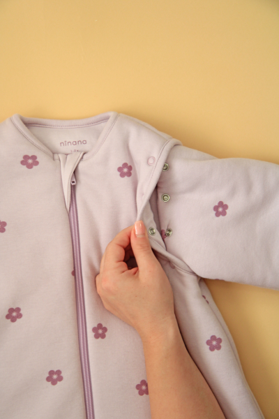 Ayaklı Uyku Tulumu - 3 Tog - Mor Çiçekli