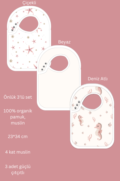 Muslin Önlük - 3'lü paket