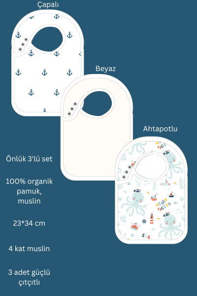 Muslin Önlük - 3'lü Paket