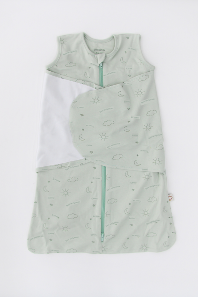 Yenidoğan Bebek Kundak Uyku Tulumu -  “Bir tanem” - Yeşil 0-6 ay