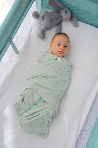 Yenidoğan Bebek Kundak Uyku Tulumu -  “Bir tanem” - Yeşil 0-6 ay