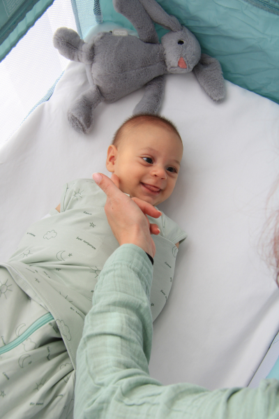 Yenidoğan Bebek Kundak Uyku Tulumu -  “Bir tanem” - Yeşil 0-6 ay