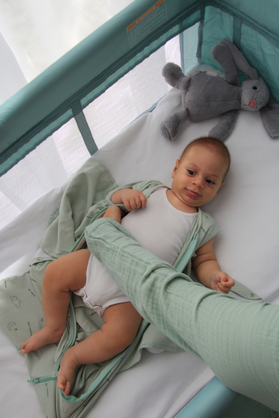 Yenidoğan Bebek Kundak Uyku Tulumu -  “Bir tanem” - Yeşil 0-6 ay