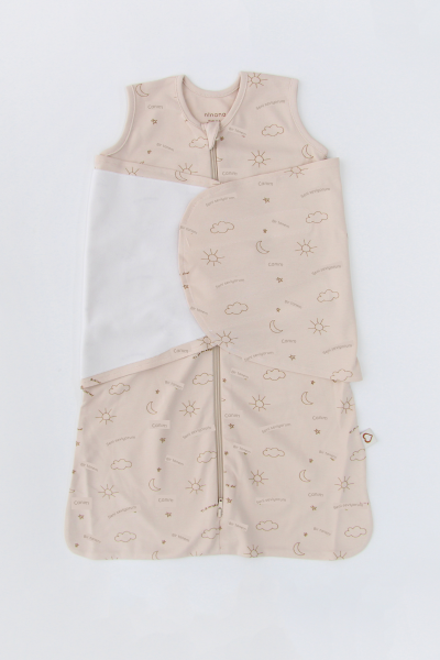 Yenidoğan Bebek Kundak Uyku Tulumu - “Bir tanem” - Bej 0-6 ay