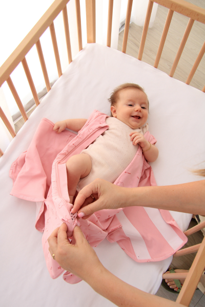 Yenidoğan Bebek Kundak Uyku Tulumu - “Bir tanem” - Pembe 0-6 ay