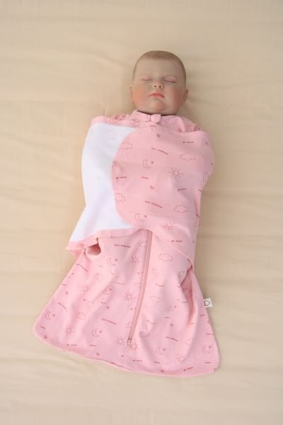Yenidoğan Bebek Kundak Uyku Tulumu - “Bir tanem” - Pembe 0-6 ay