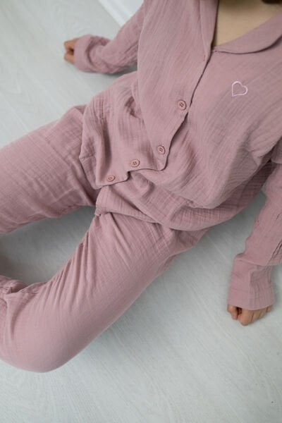 Kadın Pijama Takımı – Gül Kurusu