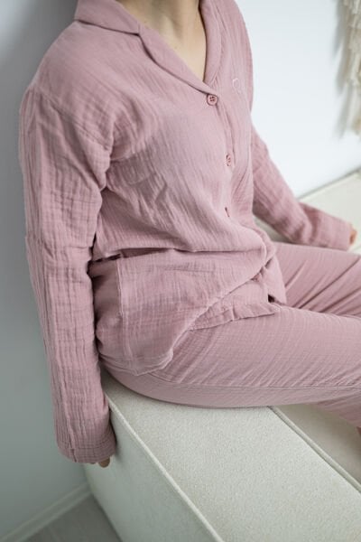 Kadın Pijama Takımı – Gül Kurusu