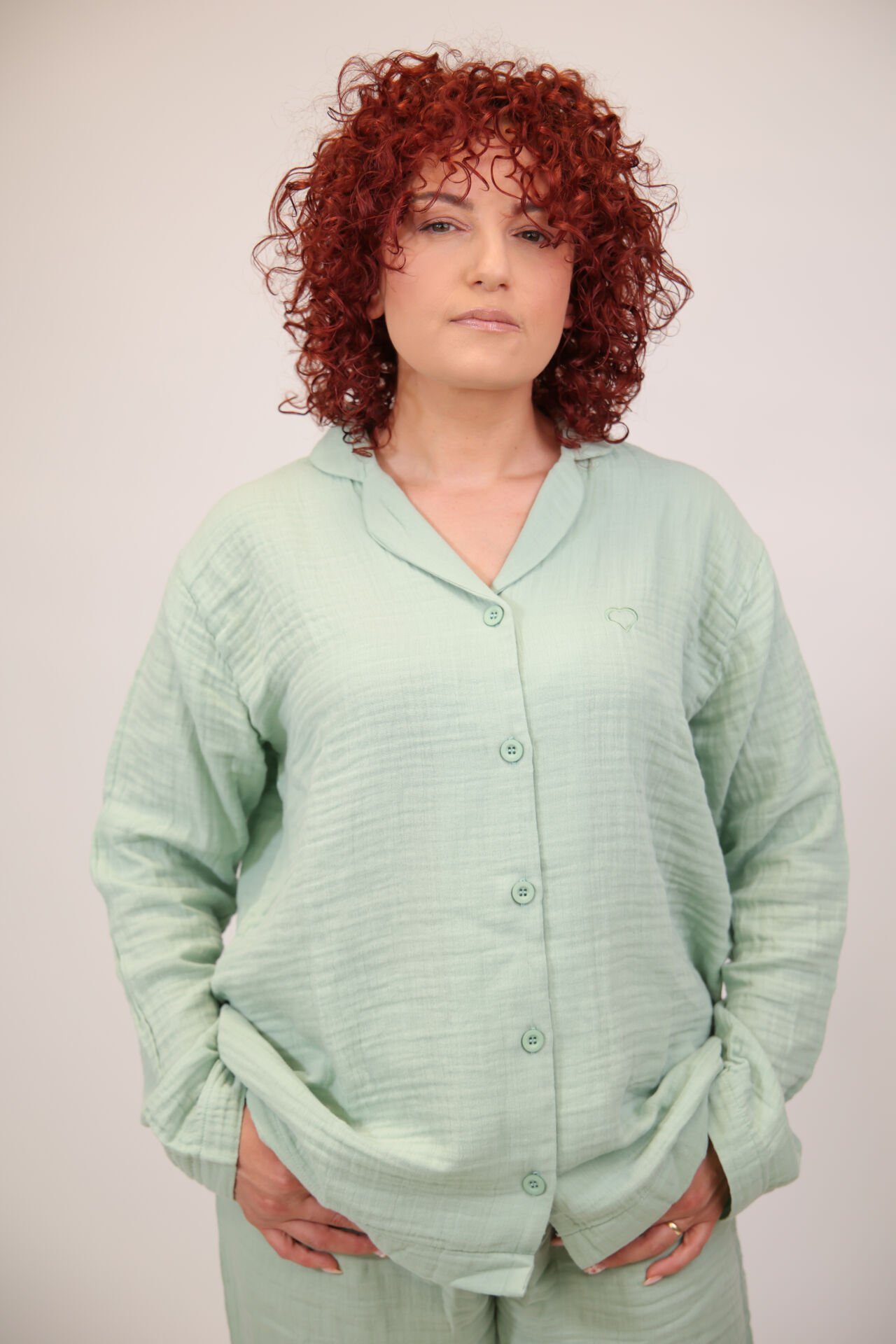 Kadın Pijama Takımı- Yeşil