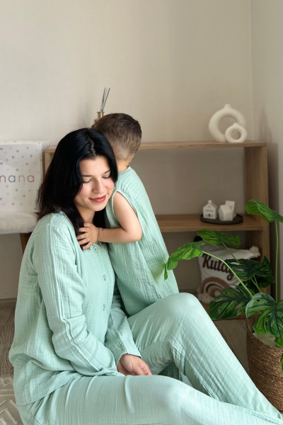 Kadın Pijama Takımı- Yeşil