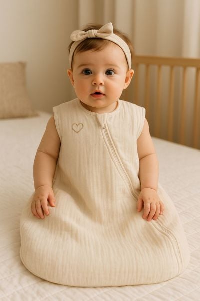 Bebek Müslin Uyku Tulumu – Bej