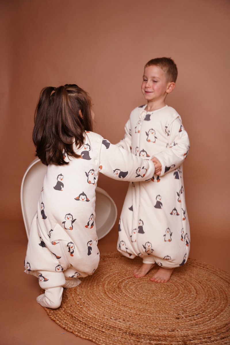 Penguen Desen- Ayaklı Uyku Tulumu