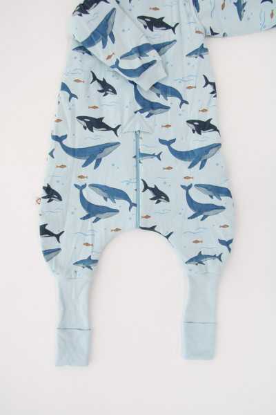 Köpek Balığı Desen-Ayaklı Uyku Tulumu