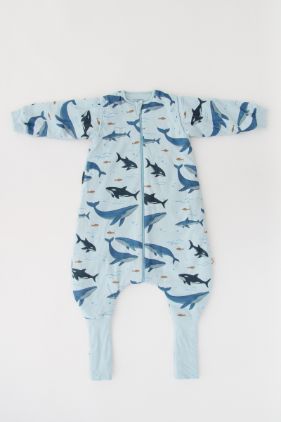 Köpek Balığı Desen-Ayaklı Uyku Tulumu