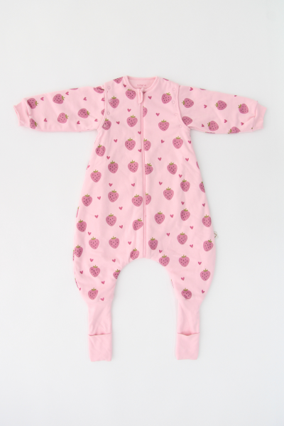 Çilek Desen-Ayaklı Uyku Tulumu