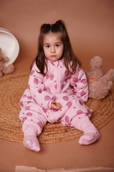 Çilek Desen-Ayaklı Uyku Tulumu